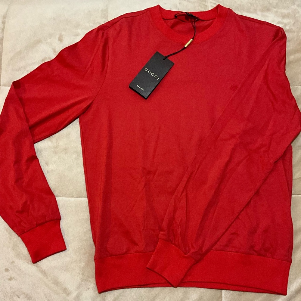 Gucci Long Sleeve Round Neck T-shirt